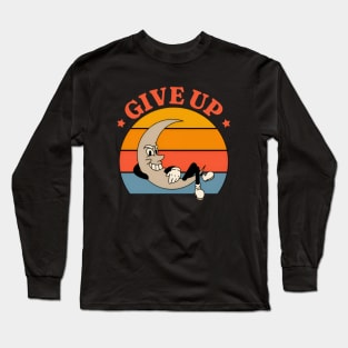 Give Up Cartoon Shirt, Funny Meme Shirt, Oddly Specific Shirt, Dank Meme Shirt, Vintage Cartoon Shirt, Y2K 2000's Meme Shirt, Parody Shirt Long Sleeve T-Shirt